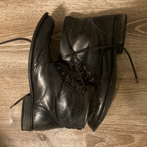 Studio ink black leather men’s dress boots size 9 - Picture 4 of 6